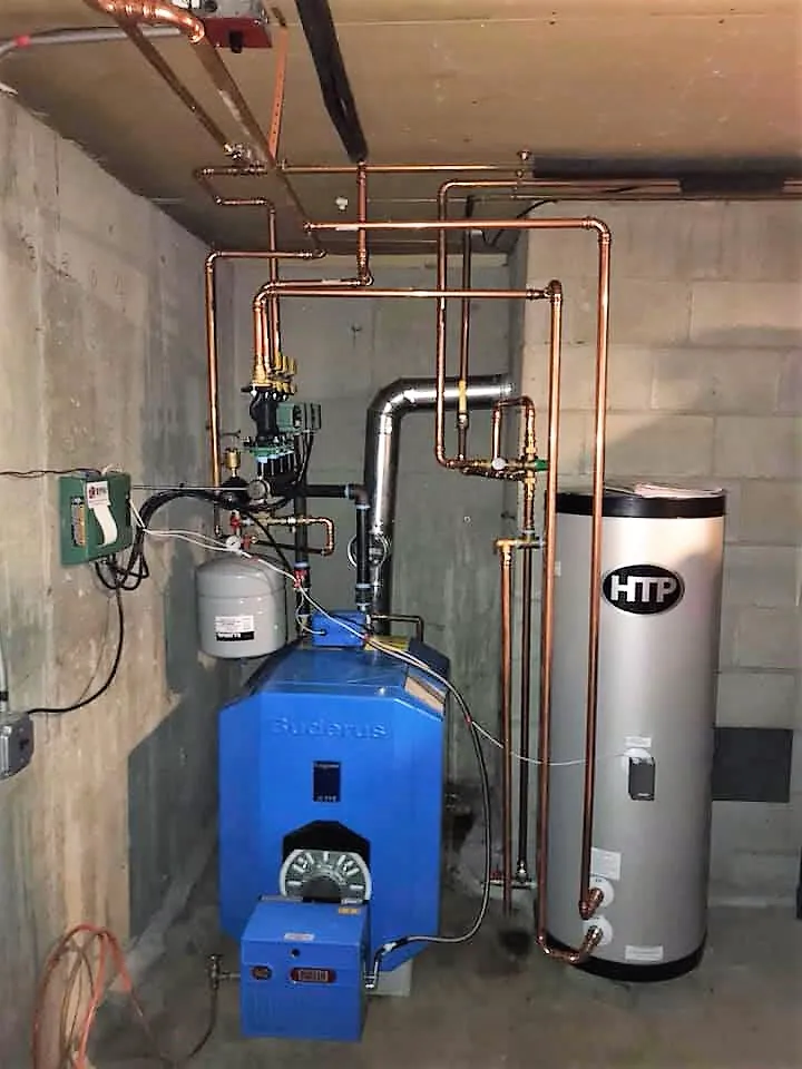 New boiler installation by RPM in a Dracut basement
